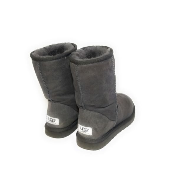 UGG Classic Short II Midcalf Boots in Dark Gray Shearling Lined Size 6 - Picture 8 of 8